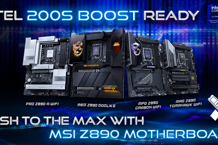 MSI tiene disponibles 15 modelos de placas con chipset Z890 compatibles con Intel 200S Boost