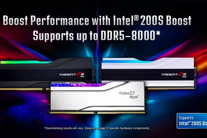 G.Skill presenta sus memorias compatibles con la tecnología Intel 200S Boost