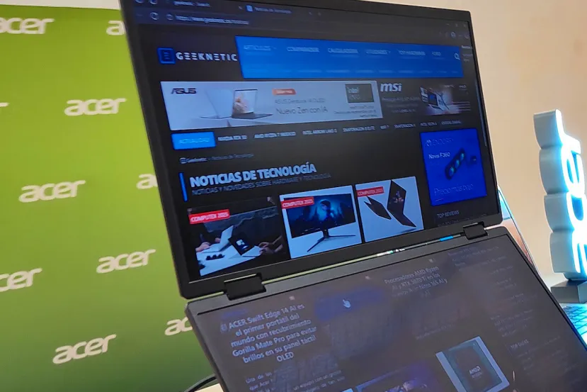 Acer amplía su gama de monitores portátiles con tres referencias, dos de ellas de pantalla doble.