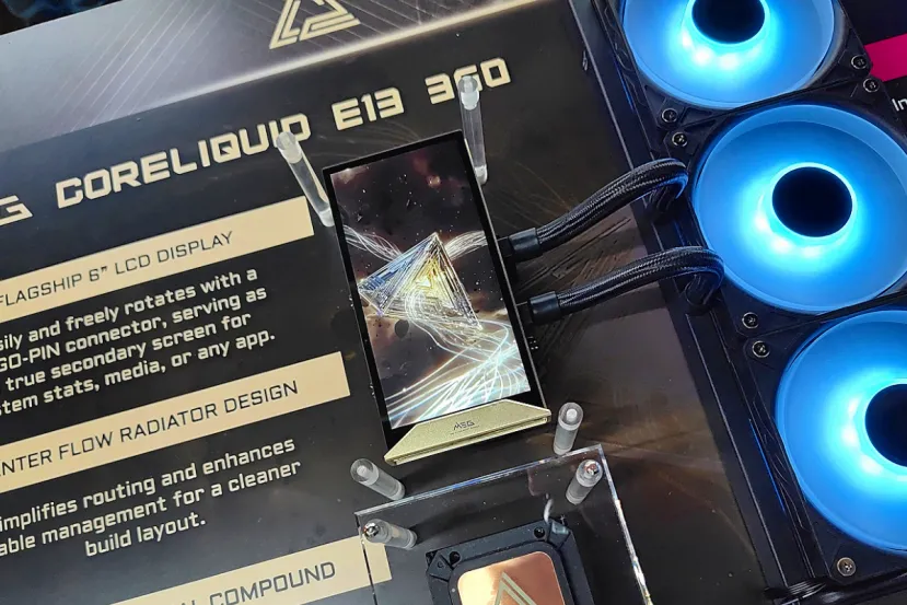 MSI lanza dos nuevos sistemas de refrigeración AIO con pantalla, los MSI MEG CORELIQUID E13 360 y el MSI MAG CORELIQUID P13 360