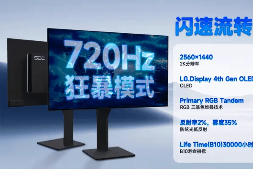 El monitor SDC 540-Meta ofrece un modo especial de 720Hz
