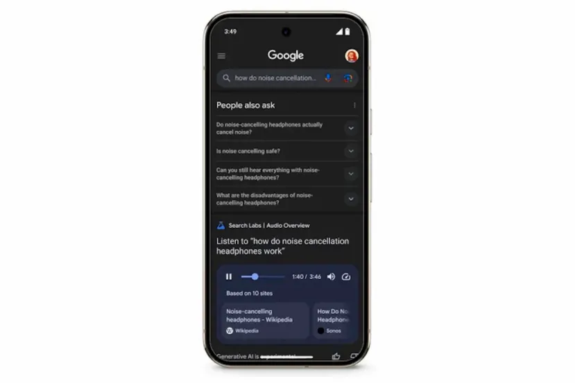 Google empieza a experimentar con los podcasts generados por IA en los resultados de las búsquedas