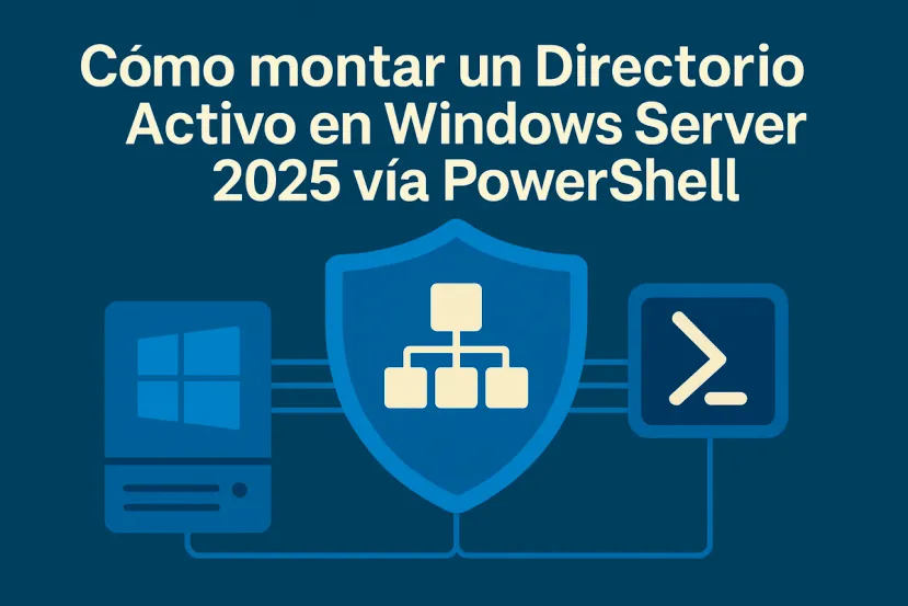 Cómo montar un Directorio Activo en Windows Server 2025 con PowerShell