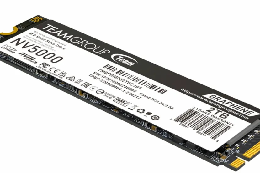 Nuevo SSD TeamGroup NV5000, PCIe 4.0 y hasta 5.000 MB/s de lectura en el modelo de 2 TB
