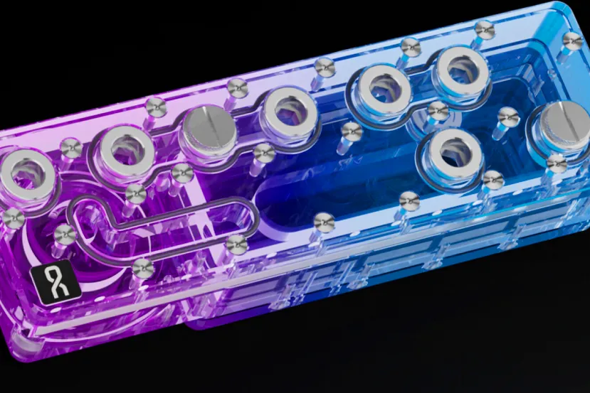 Alphacool Core Distro Plate 240 XS D5/DDC combina acrílico transparente, conectores G1/4 integrados y soporte para bombas D5 o DDC