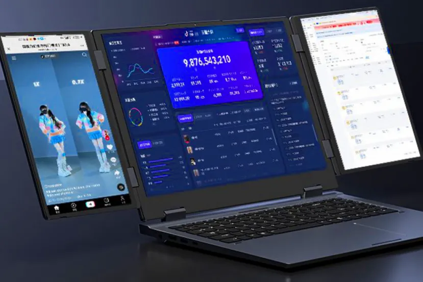 El nuevo MAX16 tiene triple pantalla para ofrecer un portátil de hasta 29,5 pulgadas