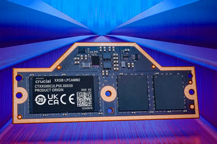 Crucial tiene disponibles memorias LPCAMM2 con velocidades de 8.533 MT/s