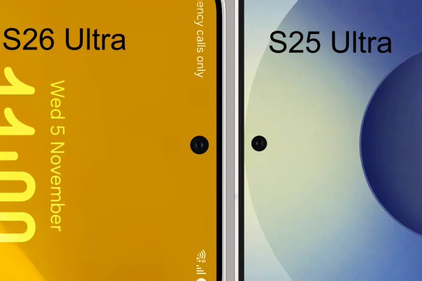 El Samsung Galaxy S26 Ultra contará con un agujero para la cámara frontal más grande