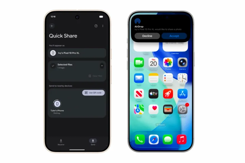 Los Pixel 10 ahora son compatibles con AirDrop. Para lograrlo, Google ha crackeado el sistema por su cuenta