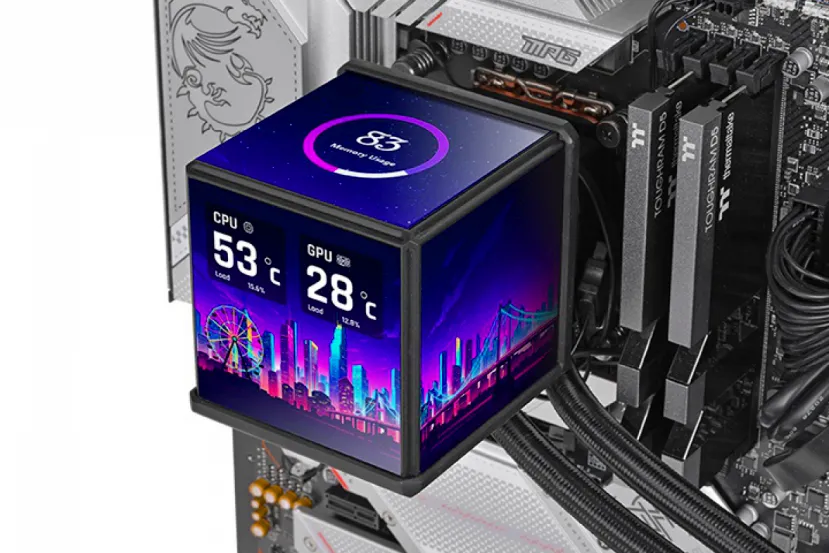 Nueva RL AiO Thermaltake MINECUBE 360 Ultra ARGB Sync, con cuádruple pantalla LCD en el cabezal