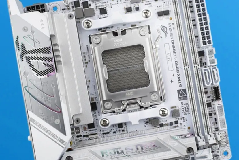 La pequeña ASUS ROG STRIX B850-I Gaming WiFi7 se pasa al color blanco