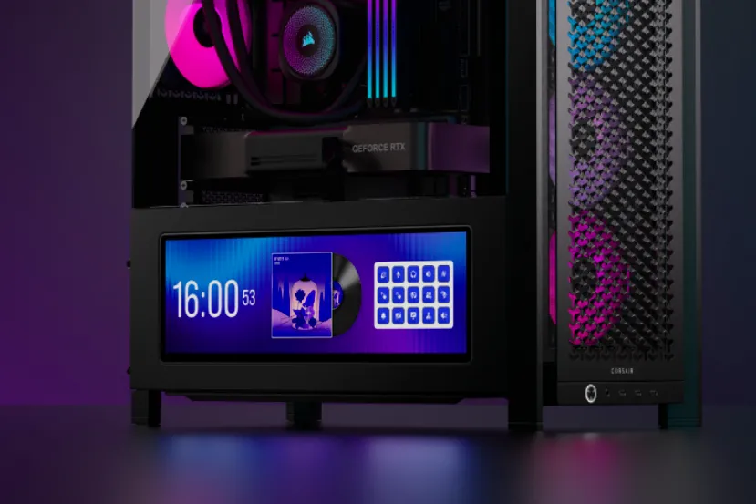 La nueva caja CORSAIR FRAME 4000D LCD RS ARGB incluye la pantalla XENEON EDGE de 14,5 pulgadas