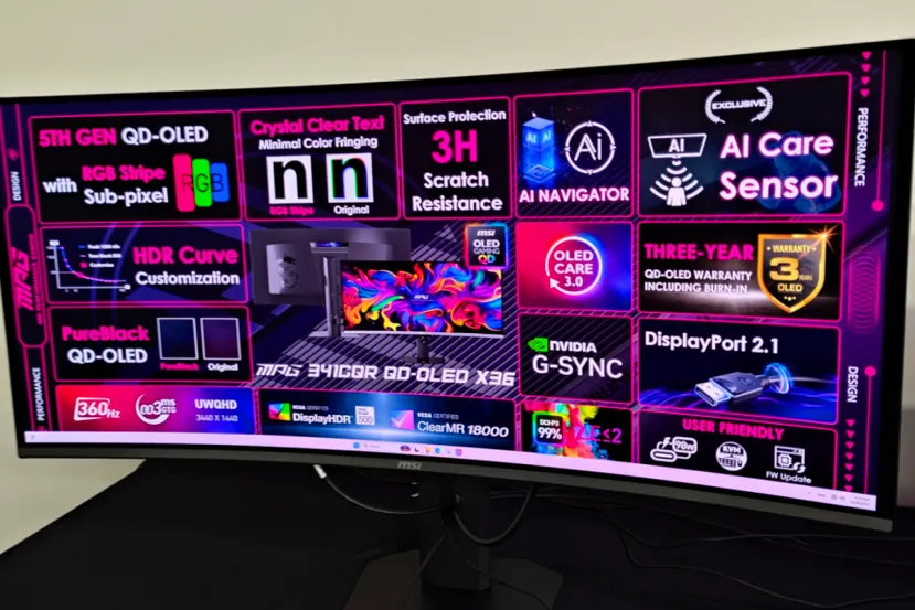 Así es el nuevo MSI MPG 341CQR QD-OLED X36 con paneles de quinta generación y lo último en tecnología