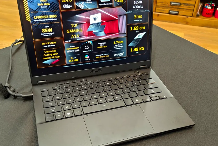 El nuevo ASUS TUF GAMING A14 viene con el AMD Ryzen AI 9 H 465 y una NVIDIA RTX 5060