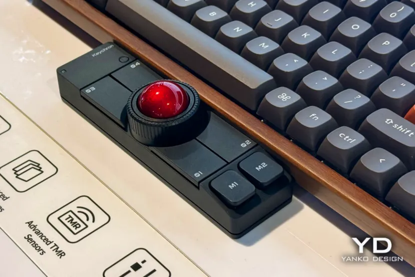 Keychron presenta Nape Pro, un trackball modular con software inteligente diseñado para vivir pegado a tu teclado