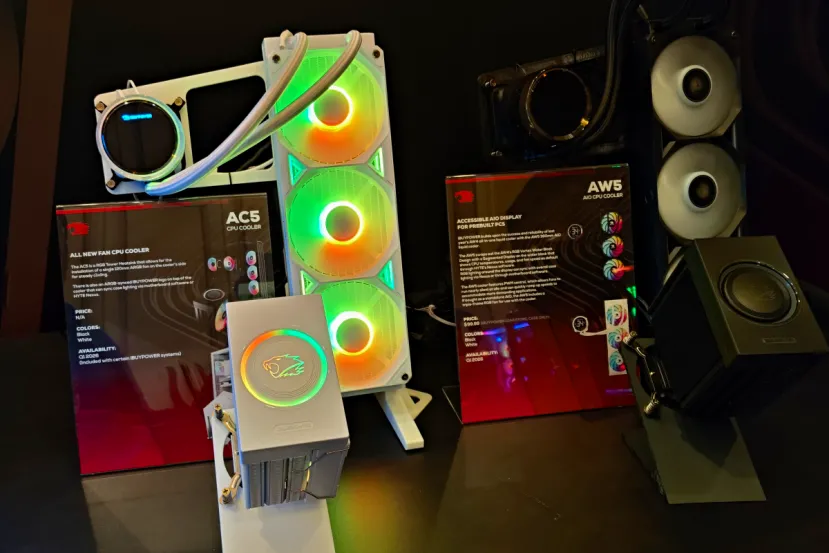iBuyPower actualiza su refrigeración con la líquida AW5 con pantalla integrada y el disipador por aire AC5