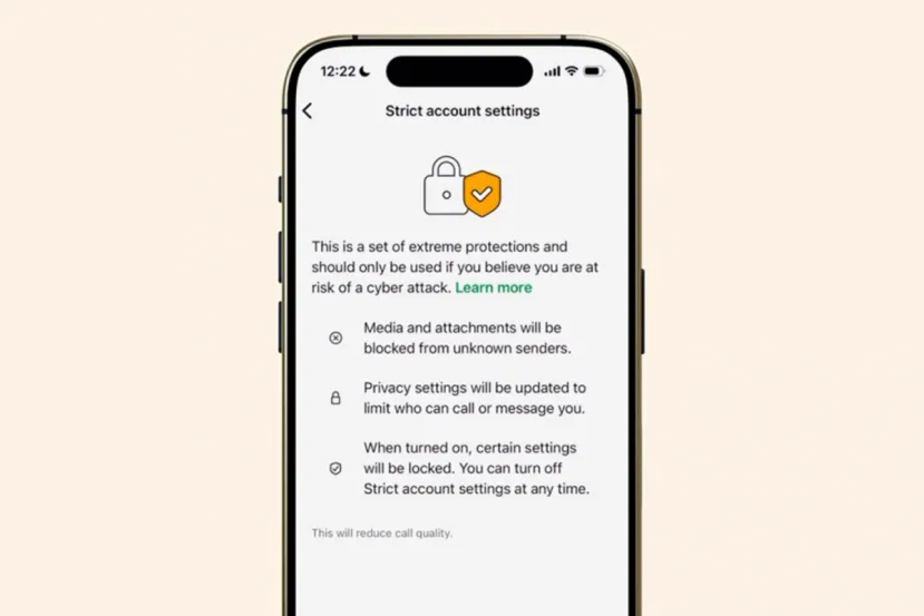 WhatsApp añade mayor seguridad con la función Configuración Estricta, ideal para evitar ciberataques