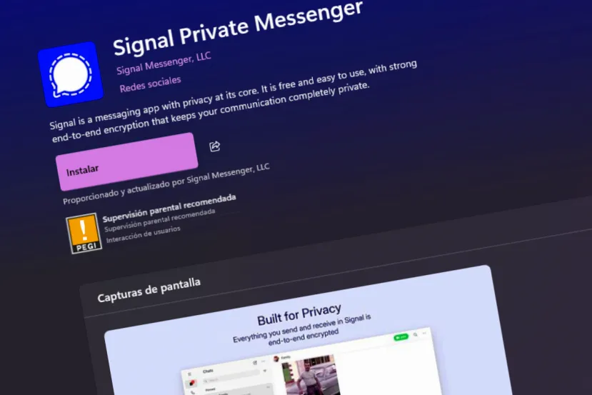 El servicio de mensajería privada Signal ya está disponible en la Microsoft Store