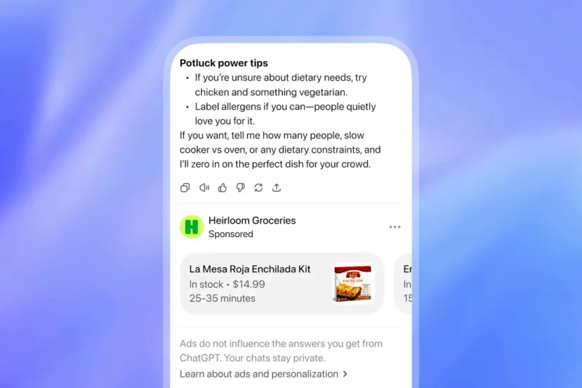ChatGPT ya muestra publicidad: así funcionan los anuncios que OpenAI acaba de activar en Estados Unidos