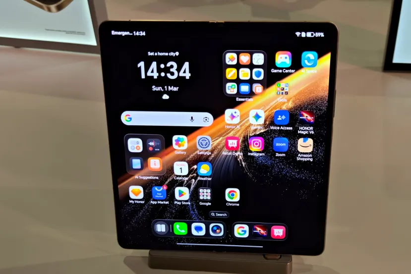 El plegable HONOR Magic V6 aparece a las puertas del MWC con una enorme batería de 6.660 mAh