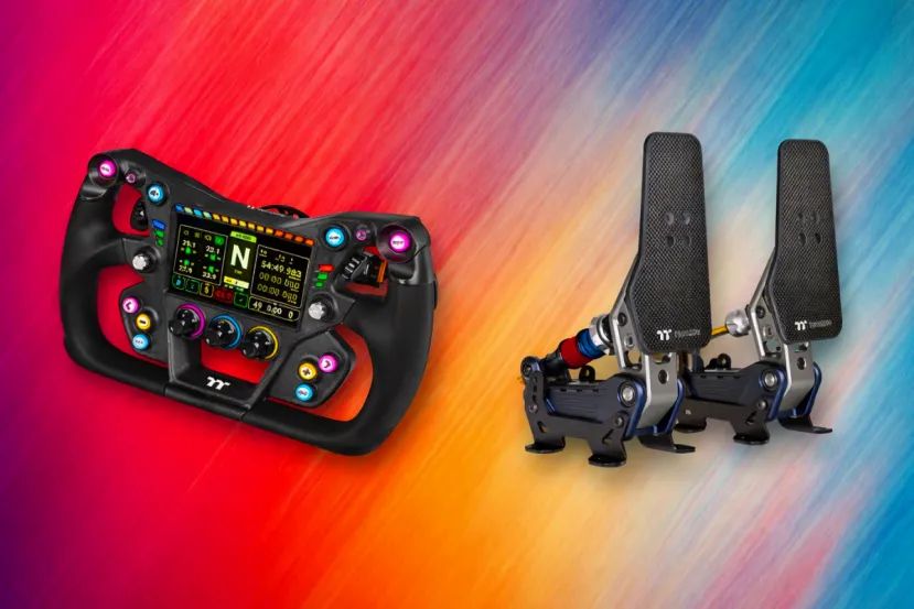 Thermaltake se mete de lleno en el sim racing serio con un nuevo volante GT y unos pedales loadcell pensados para competir