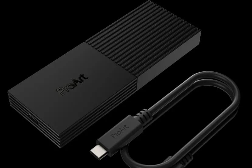 ASUS lanza una caja SSD externa ProArt con refrigeración activa y velocidades de 40 Gbps