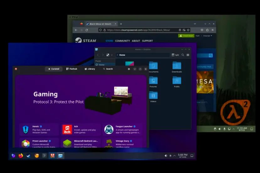 La distribución de Linux para gaming Bazzite 44 se actualiza con nuevas versiones de GNOME, KDE y Mesa