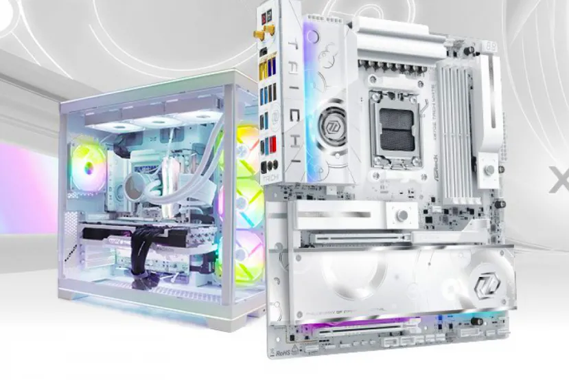 Nueva ASRock X870E Taichi White con PCIe 5.0, WiFi 7 y 24+2+1 fases de alimentación