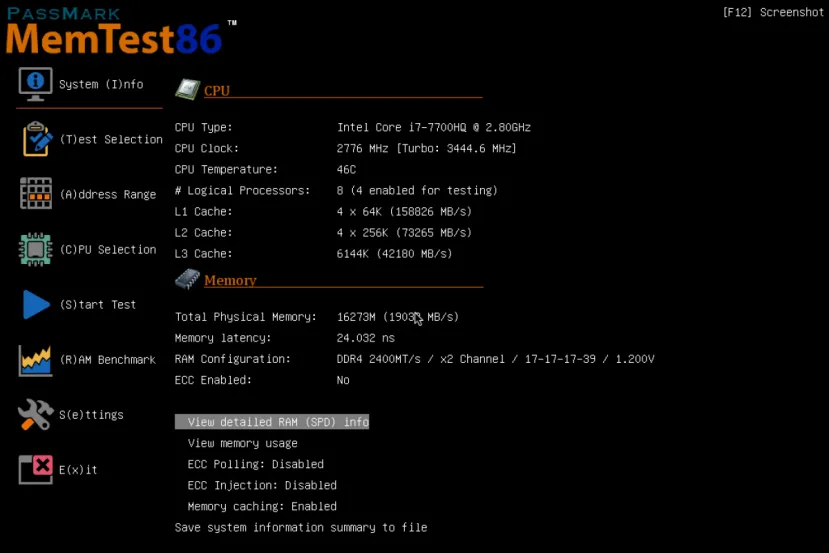 PassMark actualiza MemTest86 con soporte preliminar para módulos LPCAMM2