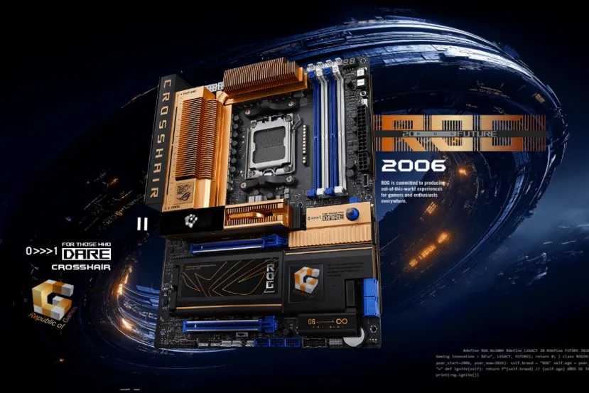ASUS celebra los 20 años de ROG con la Crosshair 2006, una placa base retro de gama alta para Ryzen AM5