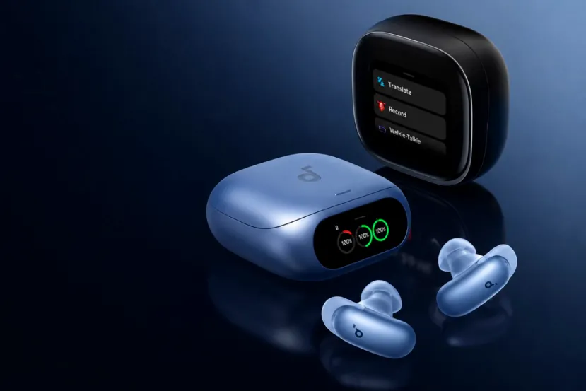 Los Soundcore Liberty 5 Pro son oficiales: chip de IA propio, cancelación de ruido doble de potente y pantalla en la funda