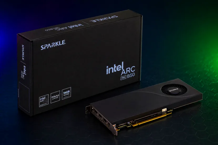 Sparkle lanza la Intel Arc Pro B50 en formato blower de un solo slot con DisplayPort 2.1 y solo 72 W de consumo