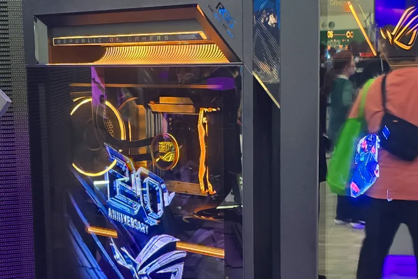 ASUS ROG G1000 Edition 20: así es el sobremesa de 40 kilos con ventiladores holográficos y un Ryzen 9 9950X3D