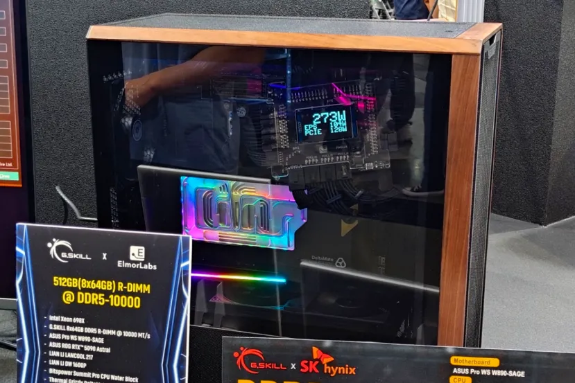 G.SKILL muestra su apuesta de módulos DDR5 RDIMM de alta velocidad: 512 GB de memoria DDR5 a unos impresionantes 10.000 MT/s