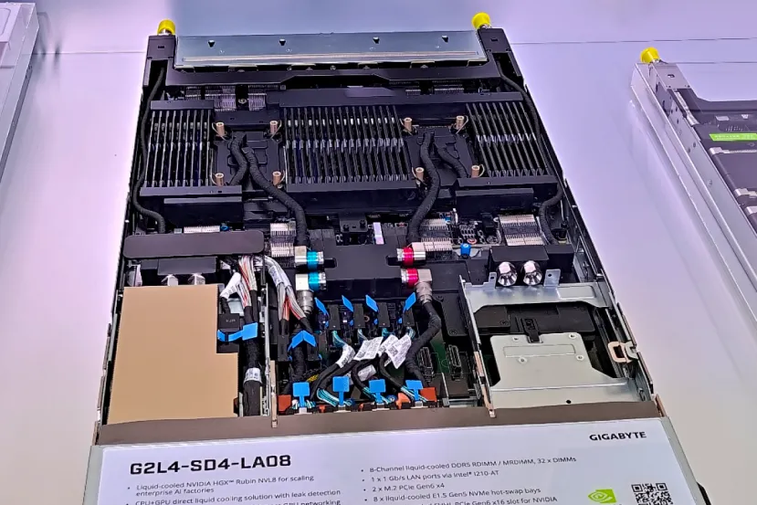 Así son los nuevos servidores de Gigabye basados en NVIDIA Vera Rubin con formatos completo y nodos para racks