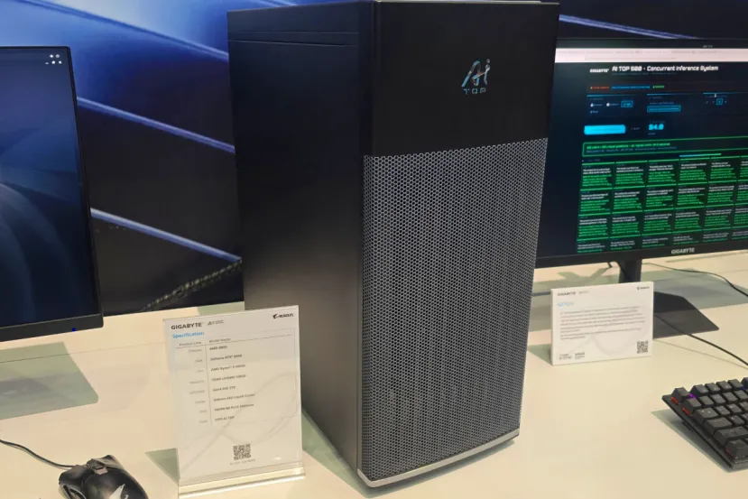 El nuevo AI TOP 100 B850 de GIGABYTE llega con Ryzen 9 9950X, doble GPU PCIe 5.0 y soporte para modelos de hasta 405B