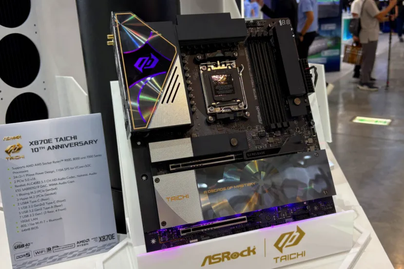 ASRock nos muestra su catálogo AM5 con placas X870E, X870, B850 y B650 al calor del décimo aniversario de Taichi