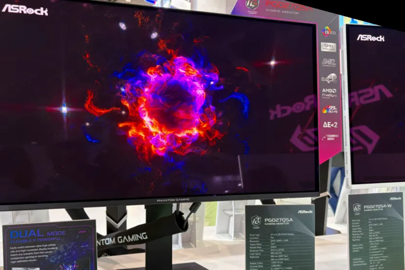 Monitores OLED de 27 pulgadas con 4K a 240 Hz, QHD a 500 Hz y una variante Tandem OLED de 540 Hz: todo lo de ASRock en el Computex