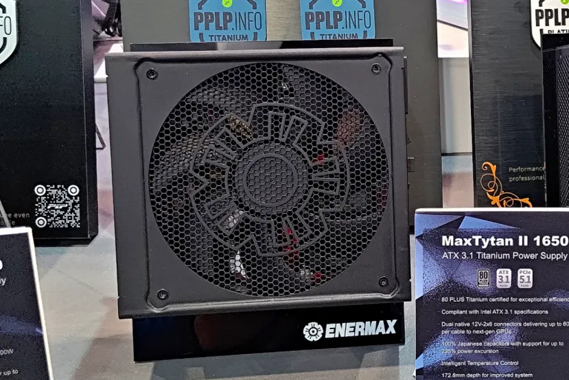 La nueva fuente MaxTytan II 1650W de ENERMAX soporta picos de más de 3.877 W de potencia
