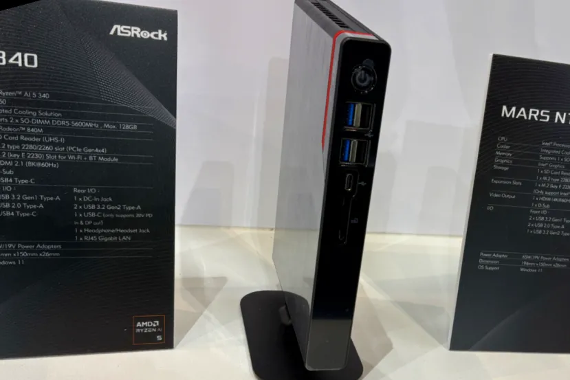 El ASRock MARS 340 es el mini PC con Ryzen AI 5 340 y NPU de 50 TOPS que cabe en menos de un litro y funciona con Linux gaming