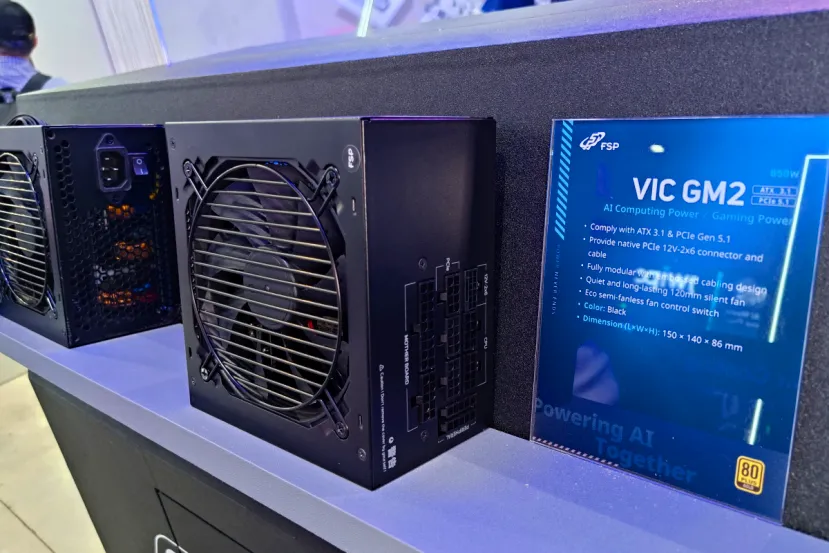 La FSP VIC GM2 llega con 850 W, modo semi-fanless y diseño modular como nueva fuente Gold