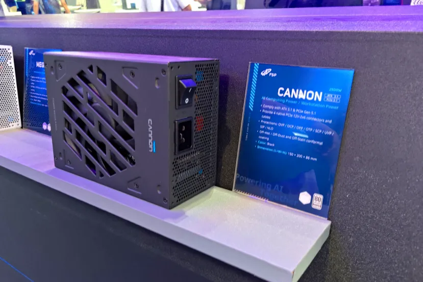 3300 W con tecnología GaN y seis conectores nativos 12V-2x6 para estaciones de trabajo extremas: esta es la FSP CANNON de FSP