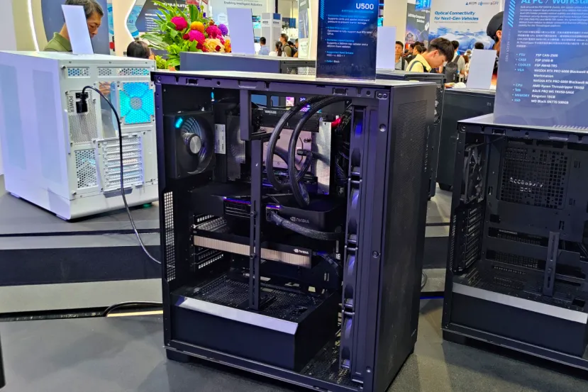 Las FSP U500 y U501 llegan como cajas E-ATX para workstation, una con radiador frontal de 480 mm y otra con paneles mesh y ventiladores de 16 cm