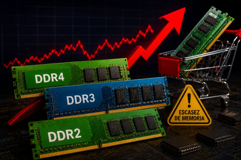 La escasez de memoria alcanza a DDR2 mientras los precios y la demanda seguirá subiendo en el Q3