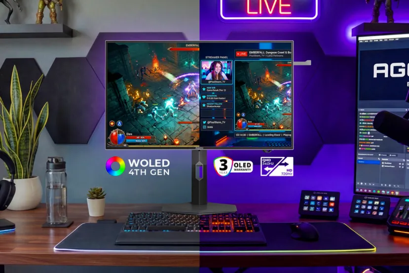 El nuevo monitor OLED de AGON salta de 540 a 720 Hz cambiando de resolución sobre la marcha