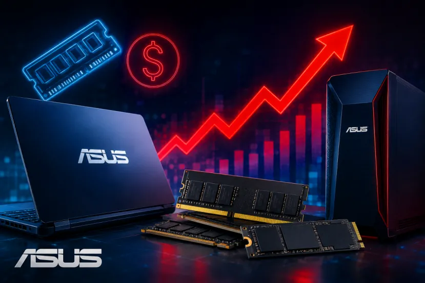 Los PC seguirán subiendo de precio en 2026, aunque ASUS prevé aumentos más moderados