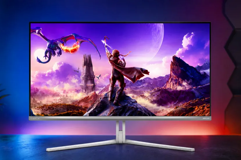 El Philips Evnia 32M2N8900P combina panel QD-OLED de 240 Hz con resolución 4K