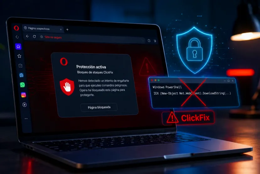 Opera activa Paste Protect, una función que impide copiar código malicioso al portapapeles