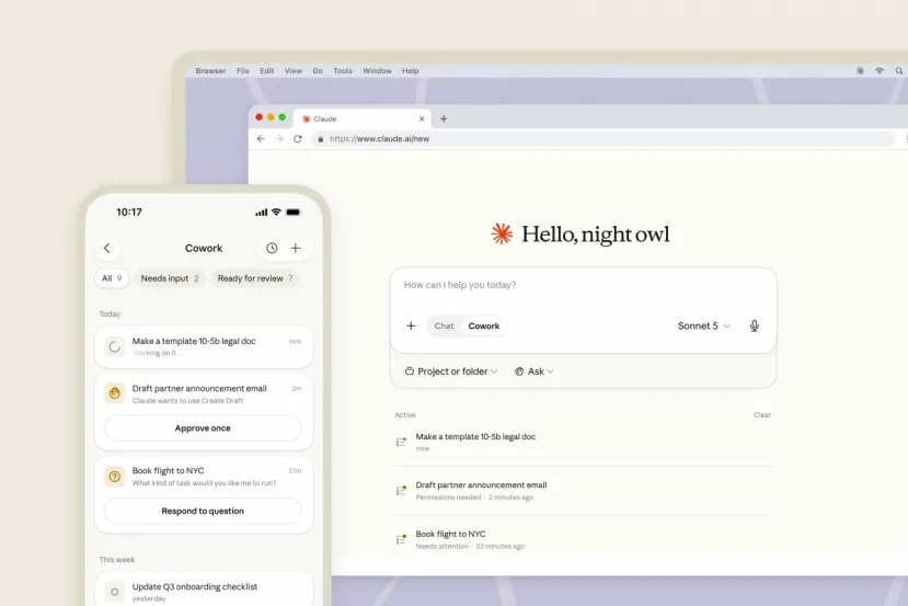 Anthropic lleva Claude Cowork a móvil y web para que sus sesiones sigan activas fuera del escritorio