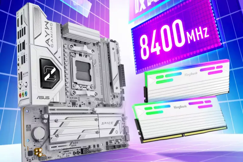 ASUS consigue velocidades de 8.400 MT/s con memoria DDR5 con chips de CXMT en una placa base ROG B850M